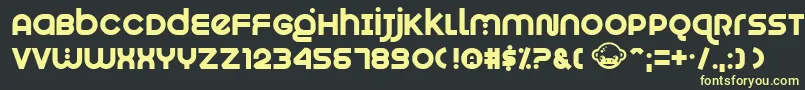 Шрифт Munkeyshine – жёлтые шрифты на чёрном фоне