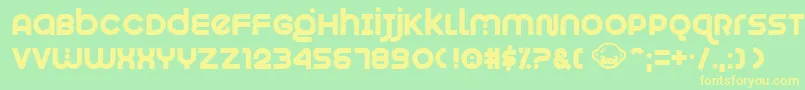 Munkeyshine Font – Yellow Fonts on Green Background