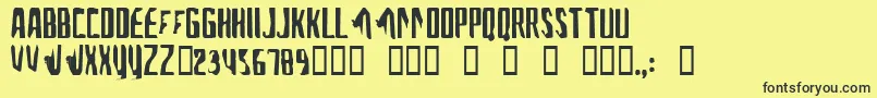 AFontForTheComputerPeople Font – Black Fonts on Yellow Background