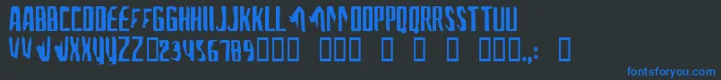 AFontForTheComputerPeople Font – Blue Fonts on Black Background
