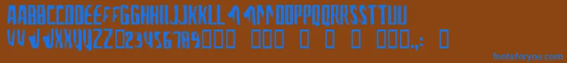 AFontForTheComputerPeople Font – Blue Fonts on Brown Background