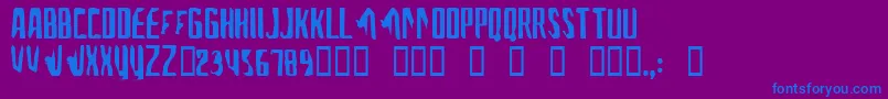 AFontForTheComputerPeople Font – Blue Fonts on Purple Background