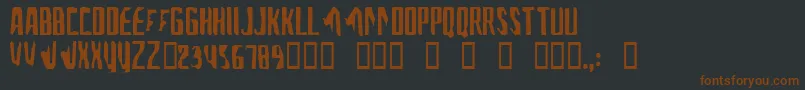 AFontForTheComputerPeople Font – Brown Fonts on Black Background