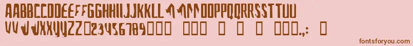 AFontForTheComputerPeople Font – Brown Fonts on Pink Background