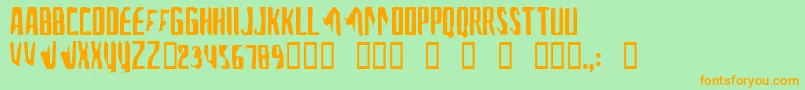 AFontForTheComputerPeople Font – Orange Fonts on Green Background