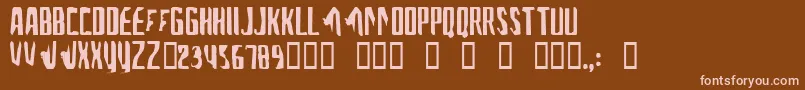 AFontForTheComputerPeople Font – Pink Fonts on Brown Background