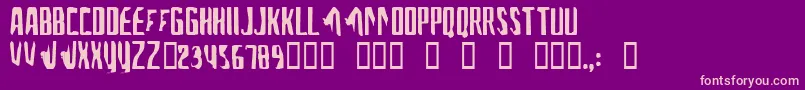 Шрифт AFontForTheComputerPeople – розовые шрифты на фиолетовом фоне
