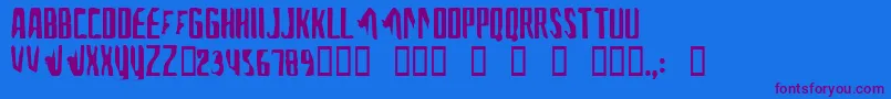 AFontForTheComputerPeople Font – Purple Fonts on Blue Background