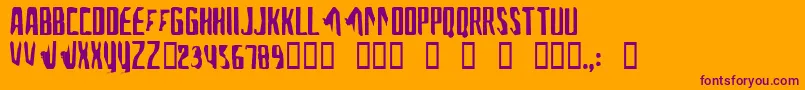 AFontForTheComputerPeople Font – Purple Fonts on Orange Background