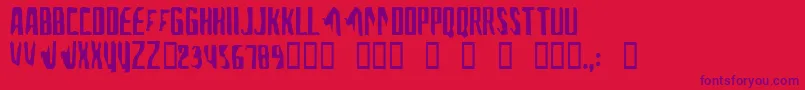 AFontForTheComputerPeople Font – Purple Fonts on Red Background