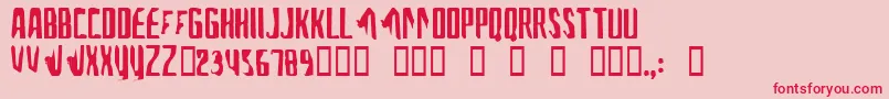 Шрифт AFontForTheComputerPeople – красные шрифты на розовом фоне