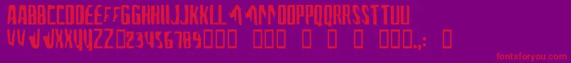 AFontForTheComputerPeople Font – Red Fonts on Purple Background