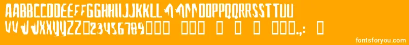 フォントAFontForTheComputerPeople – オレンジの背景に白い文字