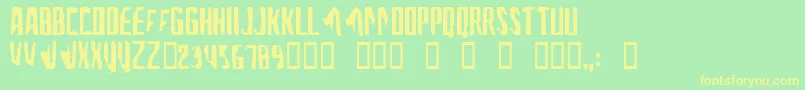 AFontForTheComputerPeople Font – Yellow Fonts on Green Background
