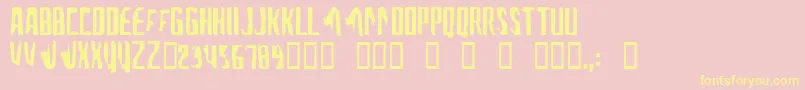 AFontForTheComputerPeople Font – Yellow Fonts on Pink Background