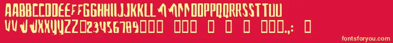 AFontForTheComputerPeople Font – Yellow Fonts on Red Background
