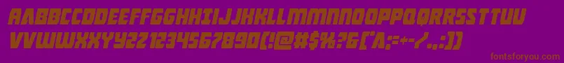 Intergalacticital Font – Brown Fonts on Purple Background