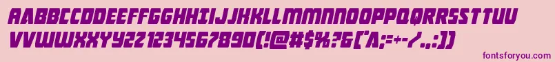 Intergalacticital Font – Purple Fonts on Pink Background