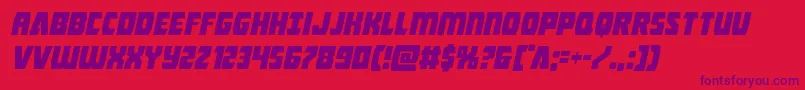 Intergalacticital Font – Purple Fonts on Red Background
