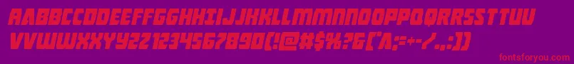 Intergalacticital Font – Red Fonts on Purple Background