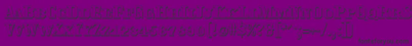 Traktoretkaoutline Font – Black Fonts on Purple Background