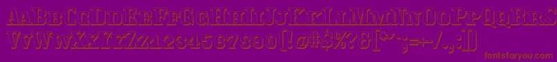 Traktoretkaoutline Font – Brown Fonts on Purple Background