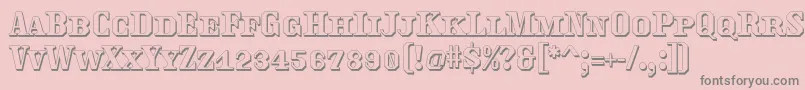 Traktoretkaoutline Font – Gray Fonts on Pink Background