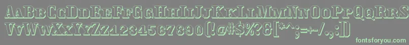 Traktoretkaoutline Font – Green Fonts on Gray Background