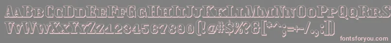 Traktoretkaoutline Font – Pink Fonts on Gray Background