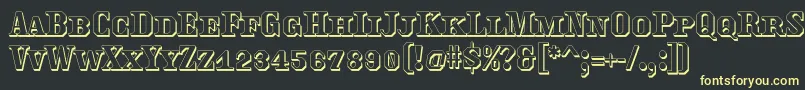 Traktoretkaoutline Font – Yellow Fonts on Black Background