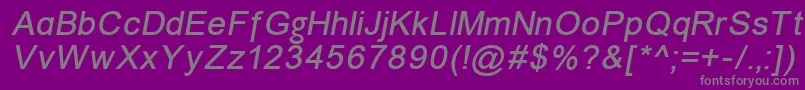 fuente ErUniversKoi8Italic – Fuentes Grises Sobre Fondo Morado