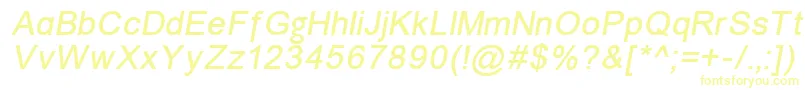 Шрифт ErUniversKoi8Italic – жёлтые шрифты