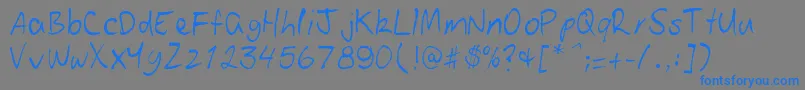 Patoskript Font – Blue Fonts on Gray Background