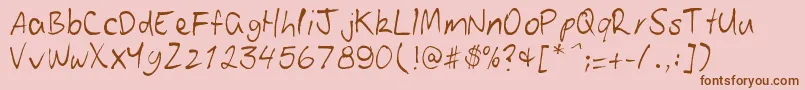 Patoskript Font – Brown Fonts on Pink Background