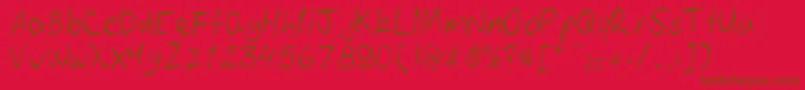 Patoskript Font – Brown Fonts on Red Background