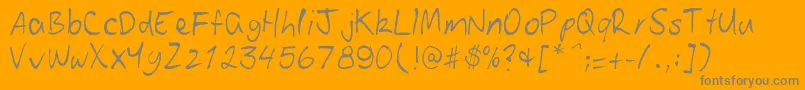 Patoskript Font – Gray Fonts on Orange Background