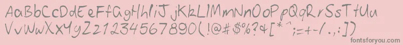 Patoskript Font – Gray Fonts on Pink Background