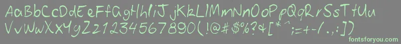 Patoskript Font – Green Fonts on Gray Background