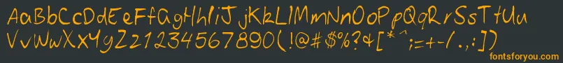 Patoskript Font – Orange Fonts on Black Background