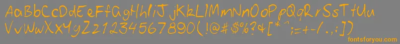 Patoskript Font – Orange Fonts on Gray Background