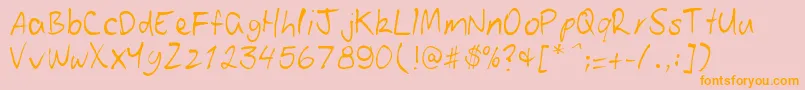 Patoskript Font – Orange Fonts on Pink Background