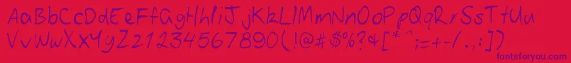 Patoskript Font – Purple Fonts on Red Background