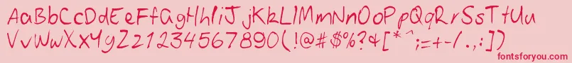 Patoskript Font – Red Fonts on Pink Background