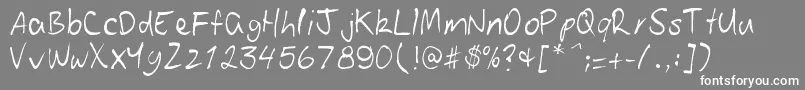 Patoskript Font – White Fonts on Gray Background