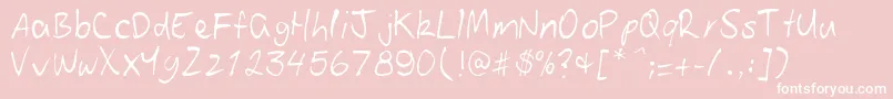 Patoskript Font – White Fonts on Pink Background