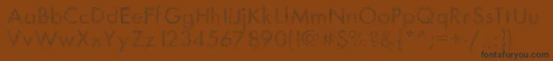 Drawman Font – Black Fonts on Brown Background