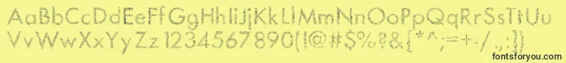 Drawman Font – Black Fonts on Yellow Background