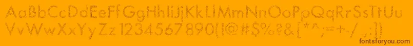 Drawman Font – Brown Fonts on Orange Background