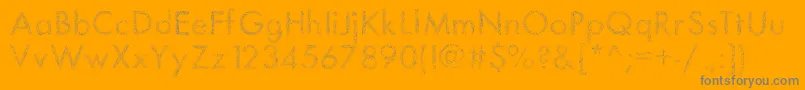 Drawman Font – Gray Fonts on Orange Background