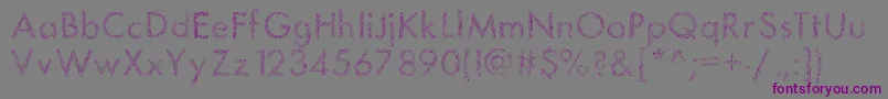 Drawman Font – Purple Fonts on Gray Background